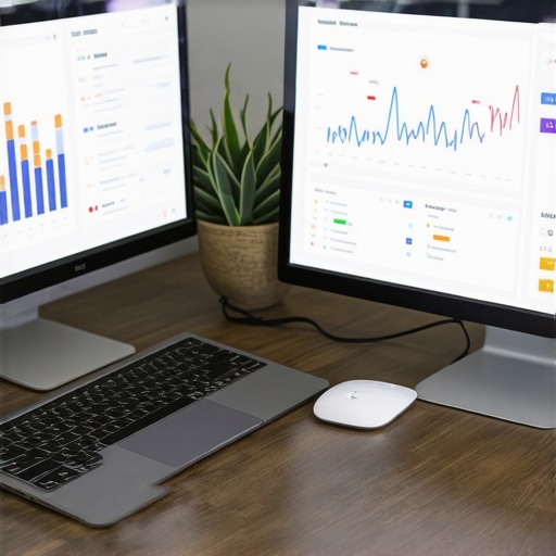 A workspace with analytics tools and charts analyzing Portland's local SEO data.
