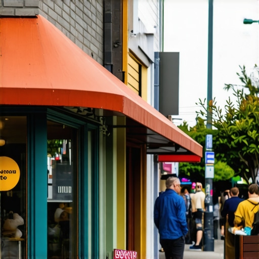 Portland Neighborhood Community Local Portland neighborhood with shops and residents