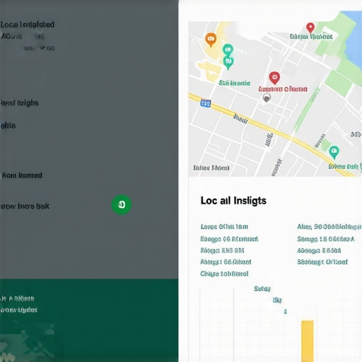 Google My Business dashboard showing search insights and profile optimization