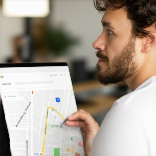 Portland small business owner working on Google My Business profile with local map strategies