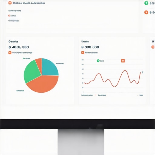Screenshot of a local SEO analytics dashboard with maps and ranking charts.