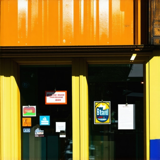 Portland storefront on a lively street Busy Portland street with storefronts and pedestrians