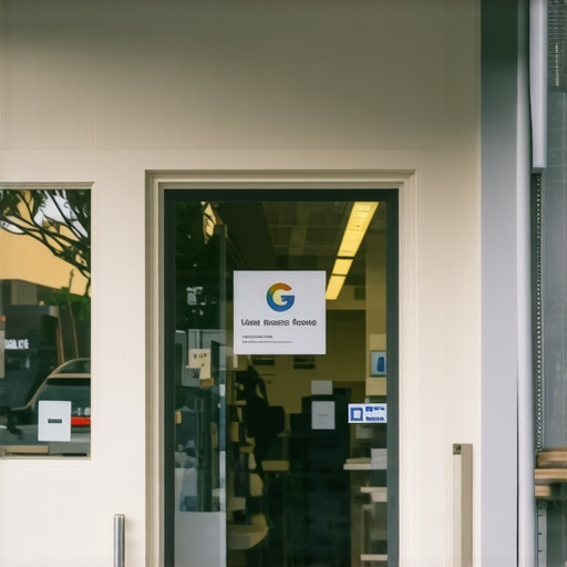 A storefront in Portland showing a well-optimized Google Business Profile displayed on a digital device.