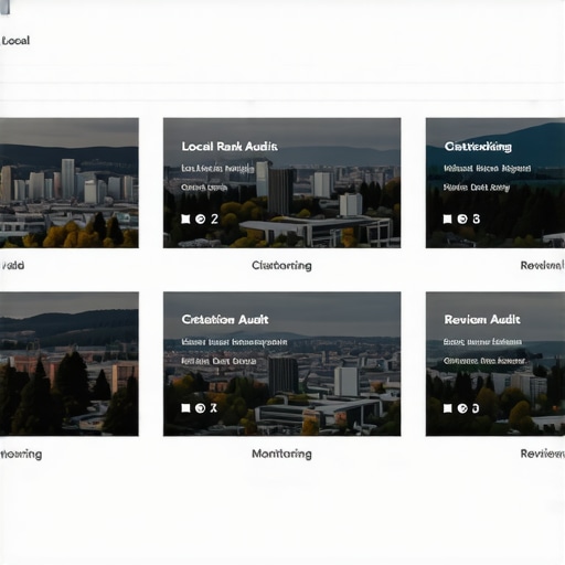 BrightLocal Dashboard for Portland SEO Screen capture of BrightLocal local SEO dashboard with Portland landmarks in the background.