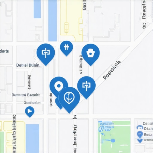 Portland Business Map Optimization A digital map of Portland highlighting optimized local business locations.