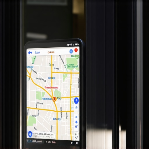 A Portland shop with an overlay of digital map indicators highlighting local SEO efforts.