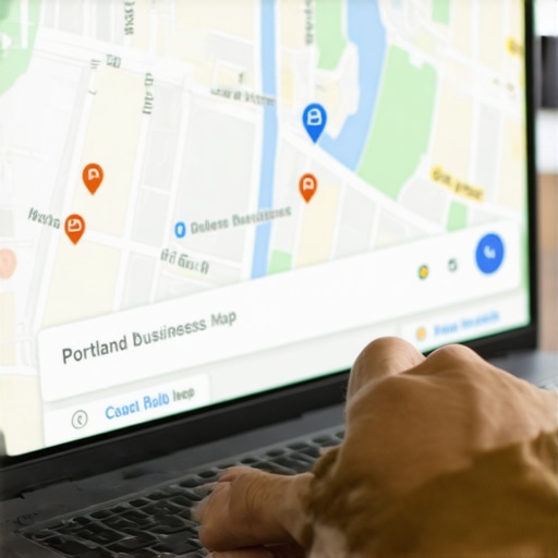 Close-up of person updating a Portland business listing on Google My Business