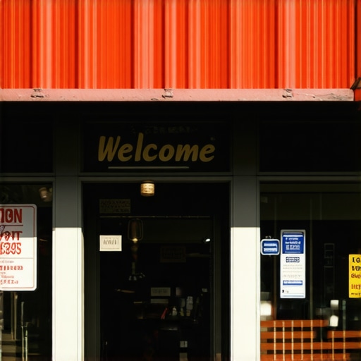 Vibrant Portland shop front showcasing busy street activity